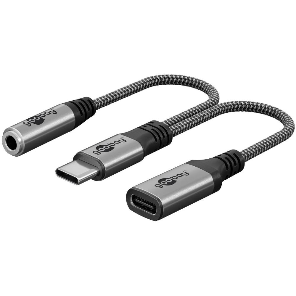 USB C naar jack adapter - Aansluiting 1: USB C male Aansluiting 2: 3.5