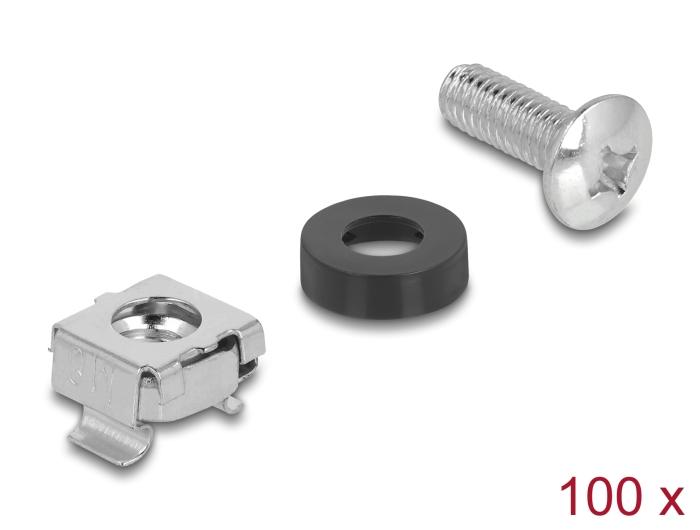 Delock Kit de montage en rack pour 10″ et 19″, 100 pièces