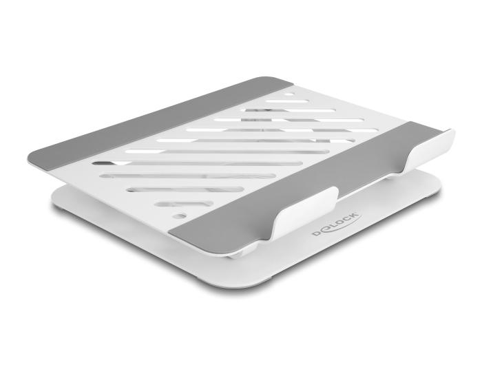 Support tablette et ordinateur portable Delock, réglable, aluminium – 360 rotatif