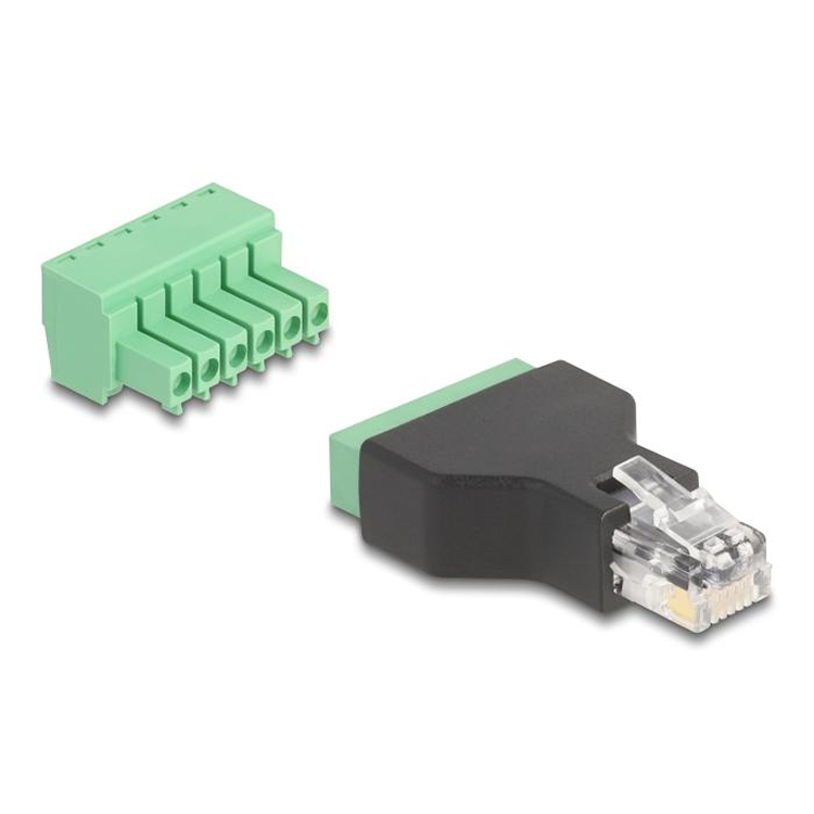 RJ12 naar schroefaansluiting adapter - Delock