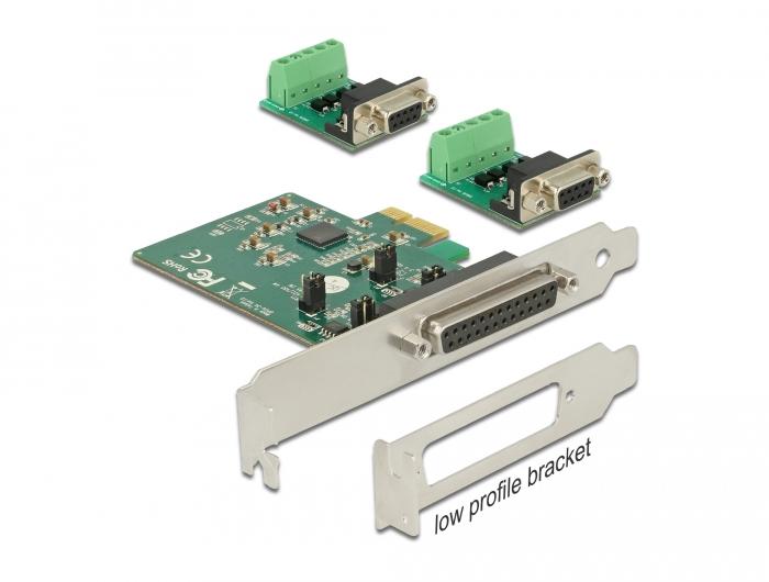 Delock PCI Express x1 kaart met 2 x seriële RS-422/485 interface en optionele ESD-bescherming