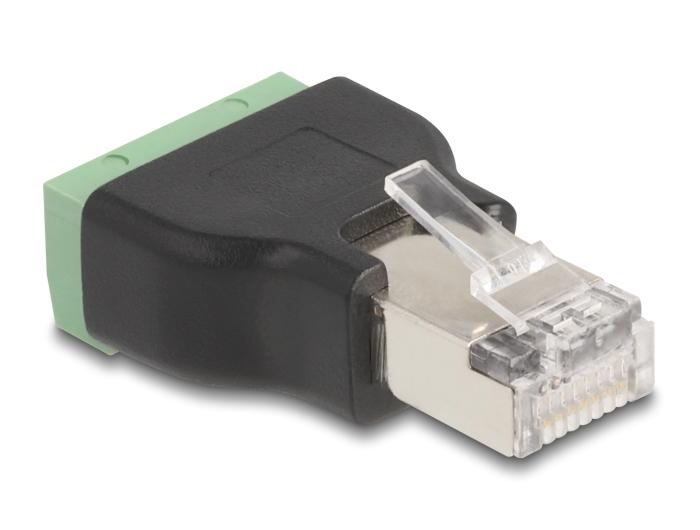Delock RJ45 Connecteur vers Bornier Adaptateur 4 broches