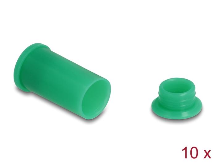 Delock DL4 Stofkap voor stekker en connector, siliconen, tweedelig, groen 1