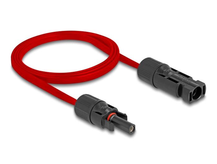 Delock DL4 Solar Flachbandkabel Stekker naar Aansluiting 1 m rood