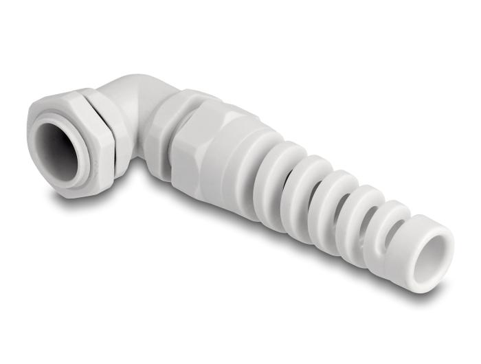 Delock Passe-câble avec protection anti-traction 90 coudé PG11 gris