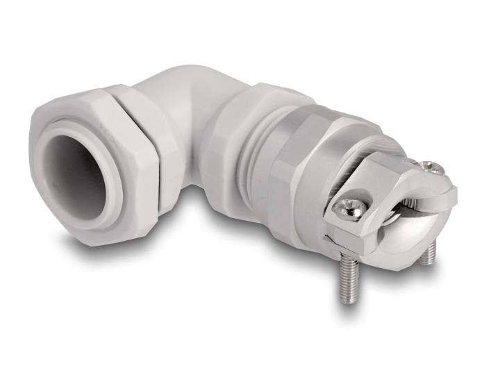 Delock Passe-câble avec protection anti-traction et anti-flexion 90 coudé