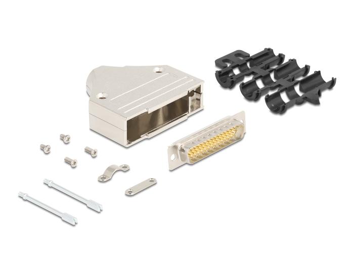 Delock Sub-D Stekkerbehuizing 44-pins van metaal inclusief stekkerverbinder