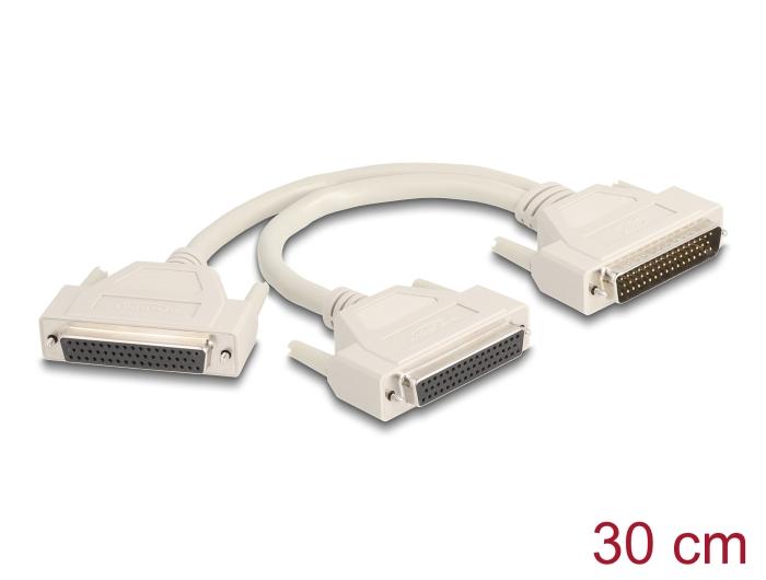 Delock Adapter Y-kabel Splitter D-Sub HD 50 Pin Stekker naar 2 x D-Sub HD 50