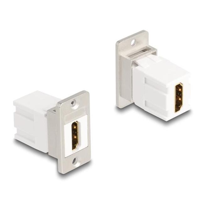 Delock Panel Mount Keystone Module HDMI Femelle vers Femelle 8K 60 Hz conique - Delock