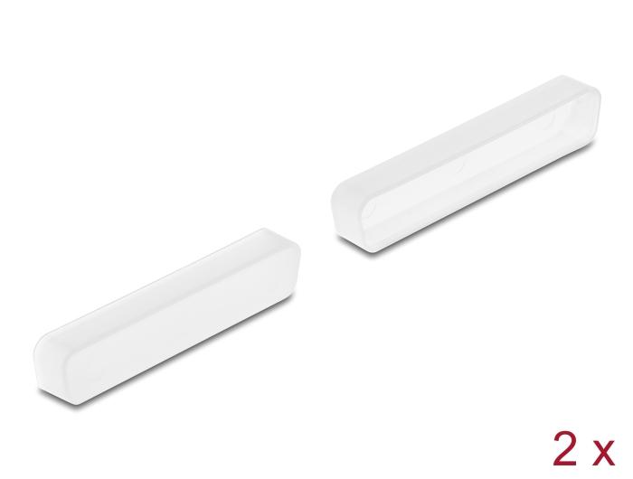 Delock Protection anti-poussière pour connecteur D-Sub 37, 2 pièces, transparent