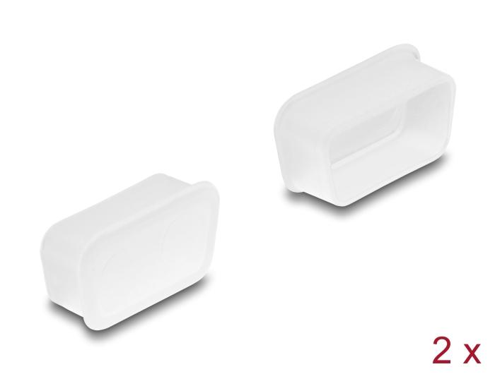 Delock Protection anti-poussière pour connecteur D-Sub 9 / D-Sub 15 VGA 2 pièces transparent