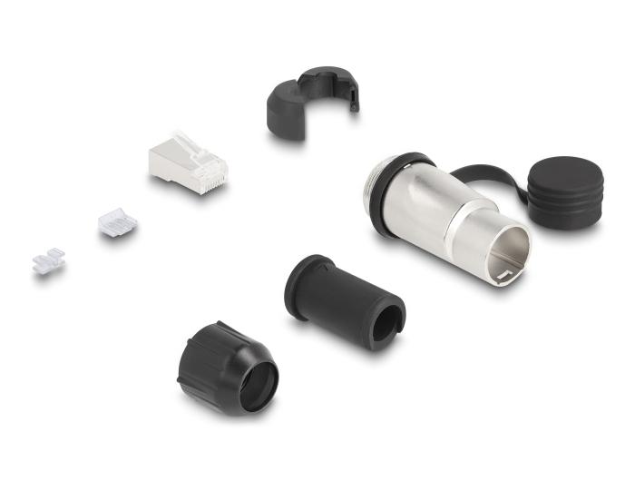 Connecteur RJ45 à sertir, Cat.6A, avec boîtier de connexion robuste