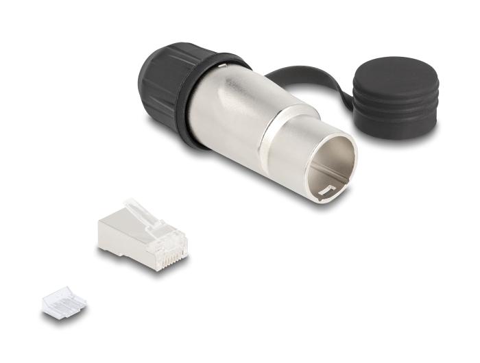 Connecteur RJ45 à sertir, Cat.6A, avec boîtier de connexion robuste