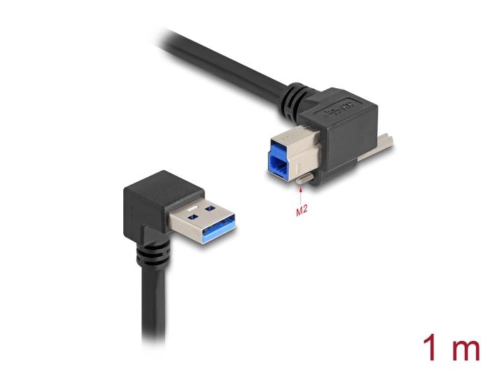 Câble Delock USB 5 Gbps, connecteur USB Type-A à angle de 90 vers le bas vers USB