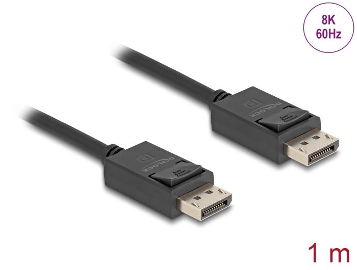 Delock DisplayPort Kabel 16K 30 Hz / 8K 60 Hz 40 Gbps 1 m