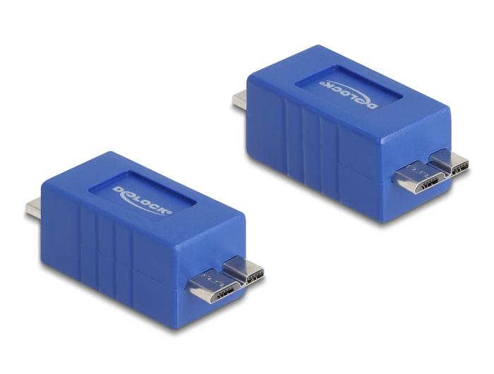 Delock Adaptateur USB 5 Gbps Gender Changer USB Micro-B Fiche mâle vers Fiche mâle