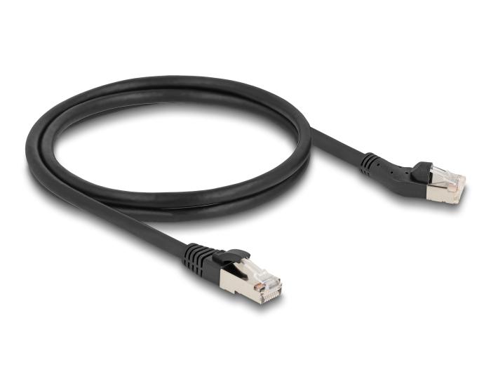 Delock RJ45 Netwerkkabel Cat.8.1 S/FTP Stekker 45 naar links gehoekte