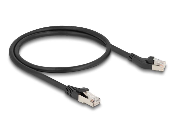 Delock RJ45 netwerkkabel Cat.8.1 S/FTP Stekker 45 naar links gehoekte