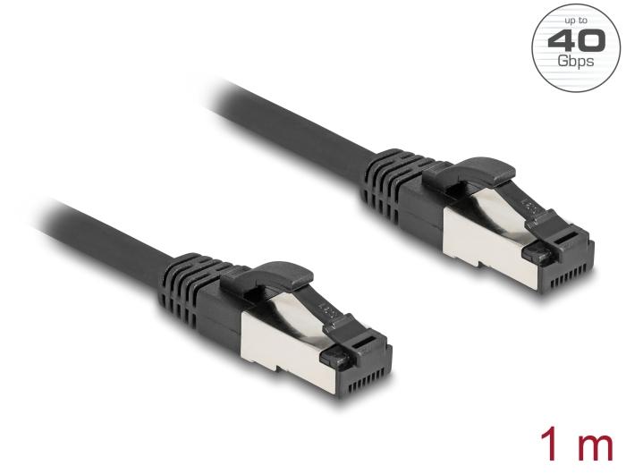 Delock RJ45 netwerkkabel Cat.8.1 S/FTP 1 m tot 40 Gbps zwart