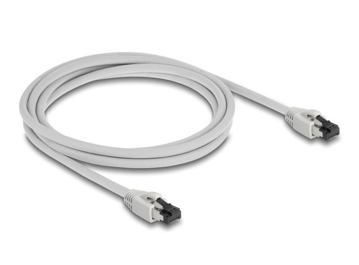 Delock RJ45 netwerkkabel Cat.8.1 S/FTP 2 m tot 40 Gbps grijs