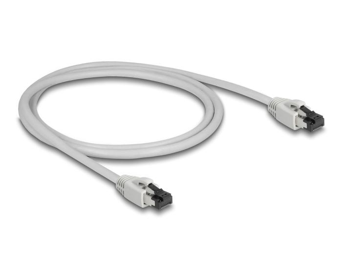 Delock RJ45 netwerkkabel Cat.8.1 S/FTP 1 m tot 40 Gbps grijs