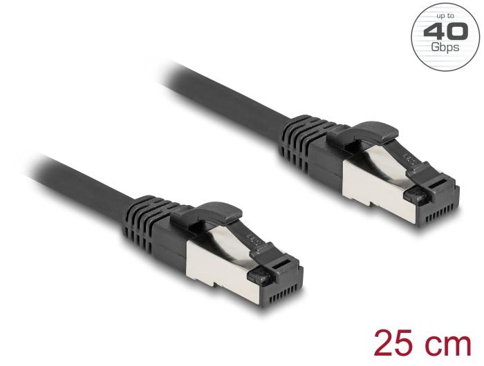 Delock RJ45 Cat.8.1 S/FTP 0,25m 40 Gbps noir