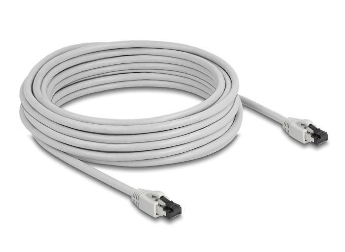 Delock RJ45 netwerkkabel Cat.8.1 S/FTP 10 m tot 40 Gbps grijs