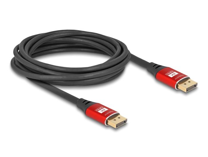 Delock DisplayPort Kabel 8K 60 Hz 5 m rood Metaal