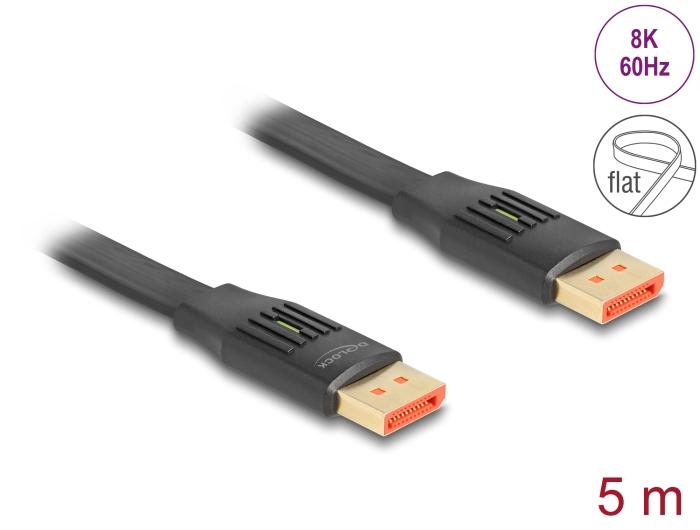 Câble plat Delock DisplayPort 8K 60 Hz 5 m