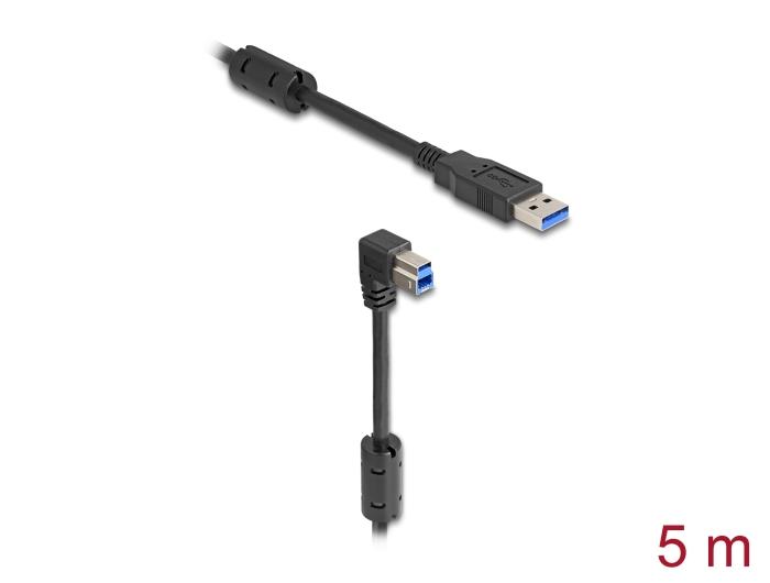 Delock USB 5 Gbps Kabel Type-A Stekker naar Type-B Stekker 90 naar beneden afgeknikte