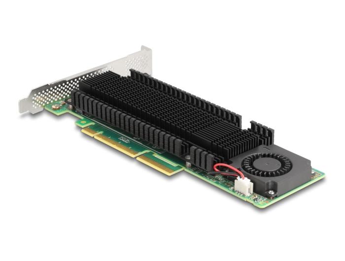 Delock PCI Express x8 kaart met 2 interne NVMe M.2 Key M aansluitingen en RAID - Low Profile