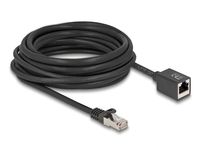 Câble de rallonge réseau Delock RJ45 mâle vers RJ45 femelle Cat.6A S/F