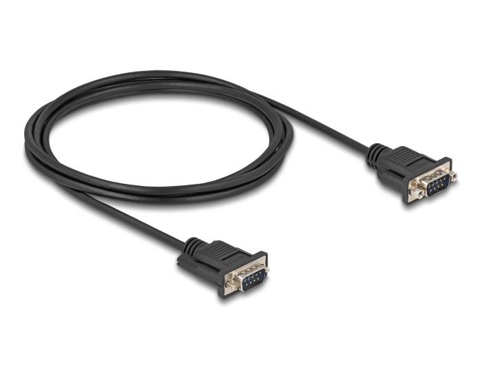 Delock Seriële kabel RS-232 D-Sub9 Stekker naar Stekker met smalle stekker