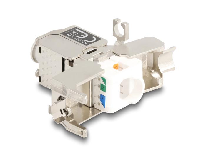 Delock netwerk kabelconnector LSA naar LSA Cat.6A STP gereedschapsloos
