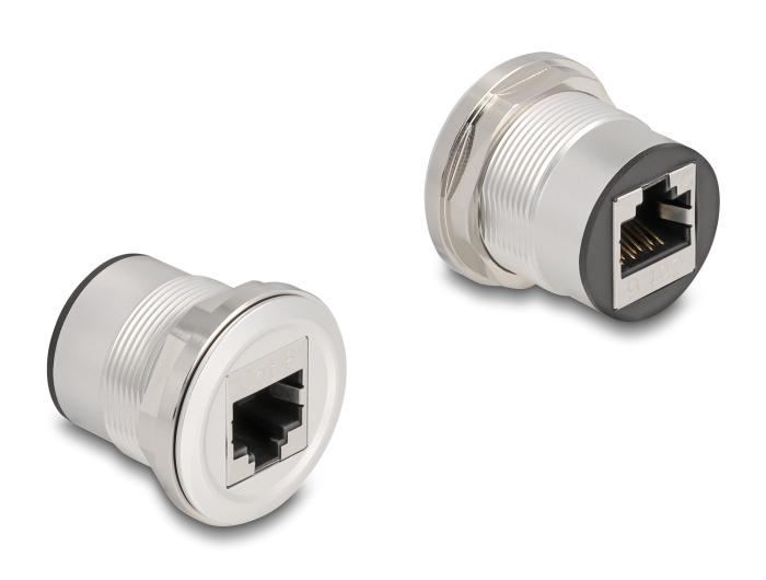 Delock RJ45 Connecteur encastré Coupleur Cat.6 STP Aluminium