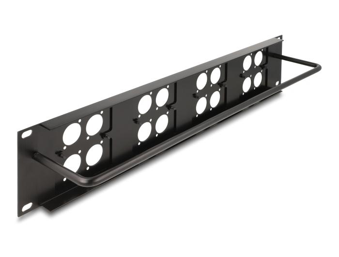 Delock D-Typ 19″ Patchpanel met 4 D-Typ platen 86 x 86 mm en 4 poorten 2