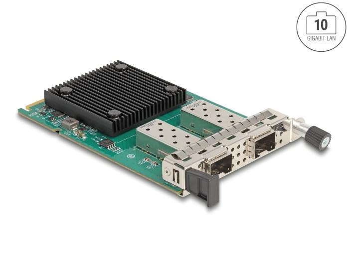Carte Delock OCP 3.0 avec 2 x SFP+ 10 Gigabit LAN