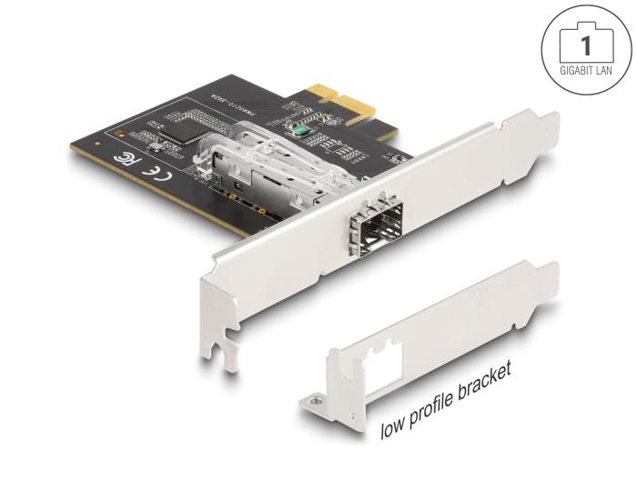 Carte Delock PCI Express x1 avec 1 logement SFP Gigabit LAN i210