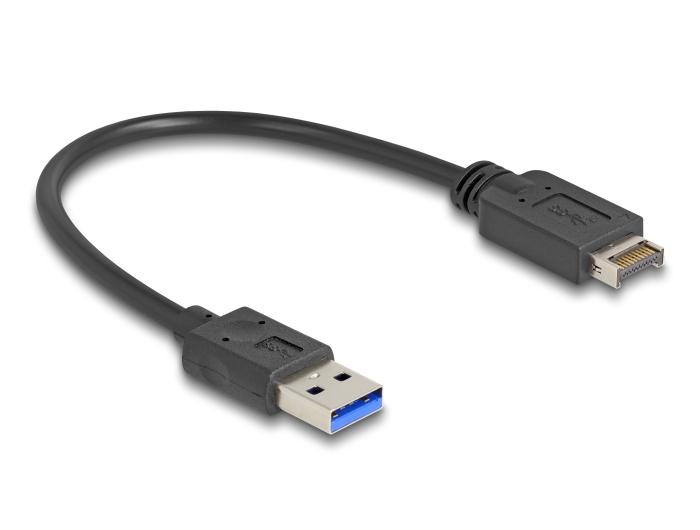 Delock USB 10 Gbps Kabel USB type-E Key A 20-pins stekker naar USB type-A stekker