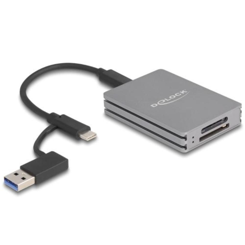 USB-C kaartlezer – SD / microSD / CFexpress – USB-A + USB-C