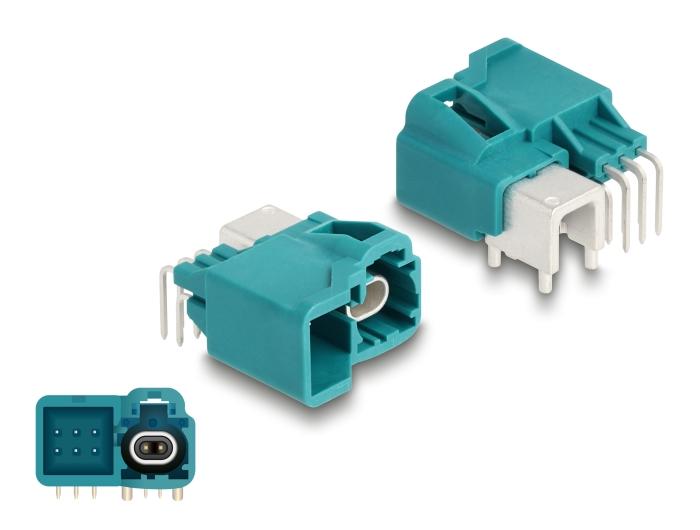 Delock HDMTD single + Powerpin Stekker gehoekte voor PCB