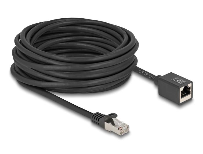 Câble de rallonge réseau Delock RJ45 mâle vers RJ45 femelle Cat.6A S/F