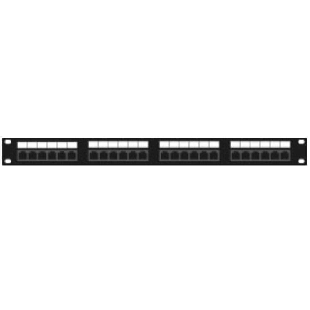 1U 24-poorts patchpaneel Cat 6 FTP 483 mm x 113 mm x 44 mm (BxDxH) 19 inch Patchkast Serverkast Datakast