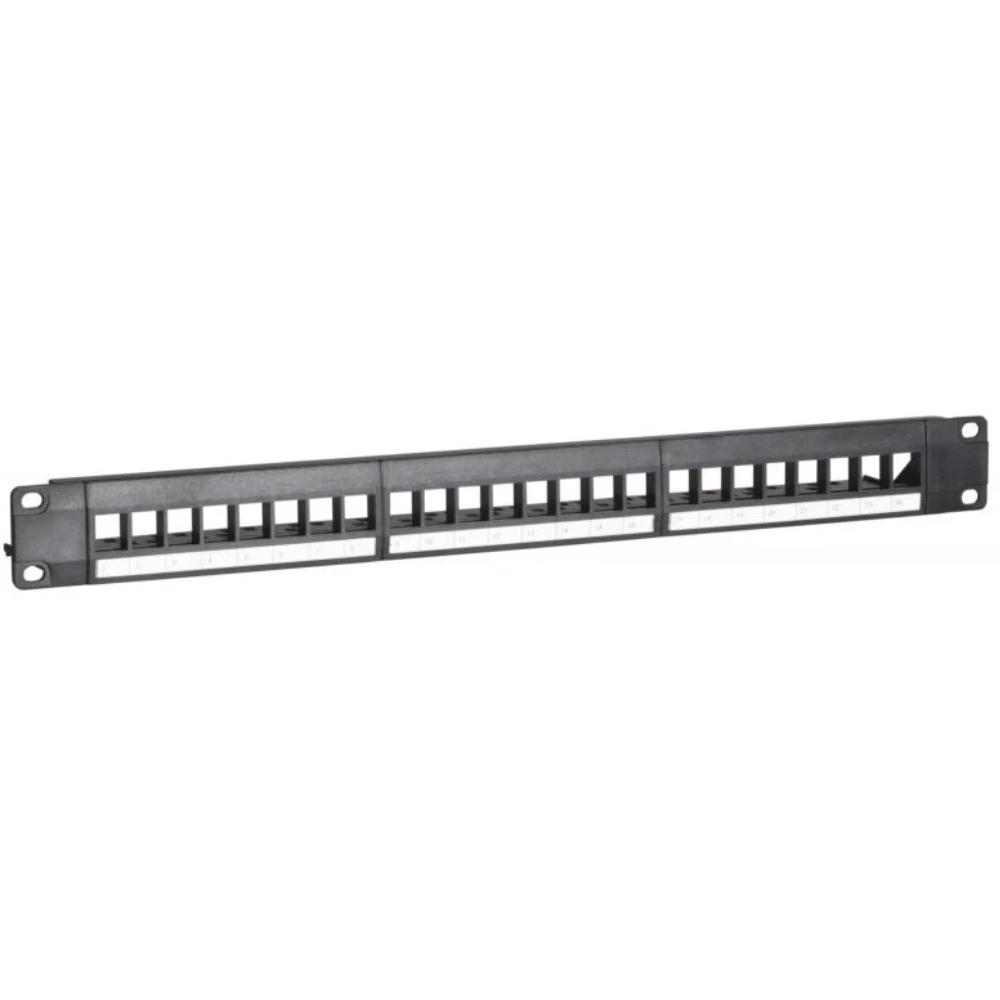 1U Patchpanel 24 ports Keystone Baies de brassage 19 pouces Armoire serveur Armoire de données