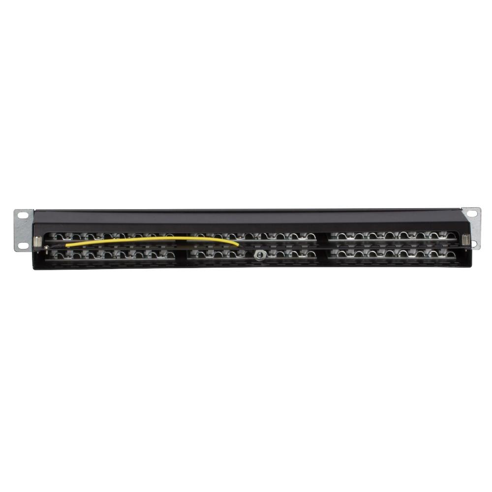 Patchpanel 1U 48 ports Cat 5e FTP 483 mm x 103 mm x 44 mm (LxPxH) 19 pouces Baie de brassage Armoire serveur Armoire de données