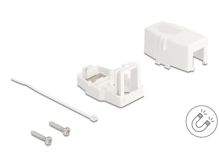 Delock Keystone lege-behuizing 1 poort met magnetische onderkant, wit