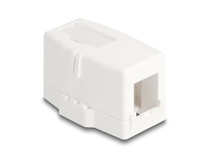 Delock Keystone lege-behuizing 1 poort met magnetische onderkant, wit