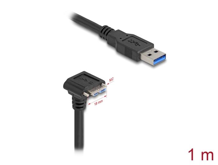 Câble Delock USB 5 Gbps USB Type-A droit vers USB Micro-B 90