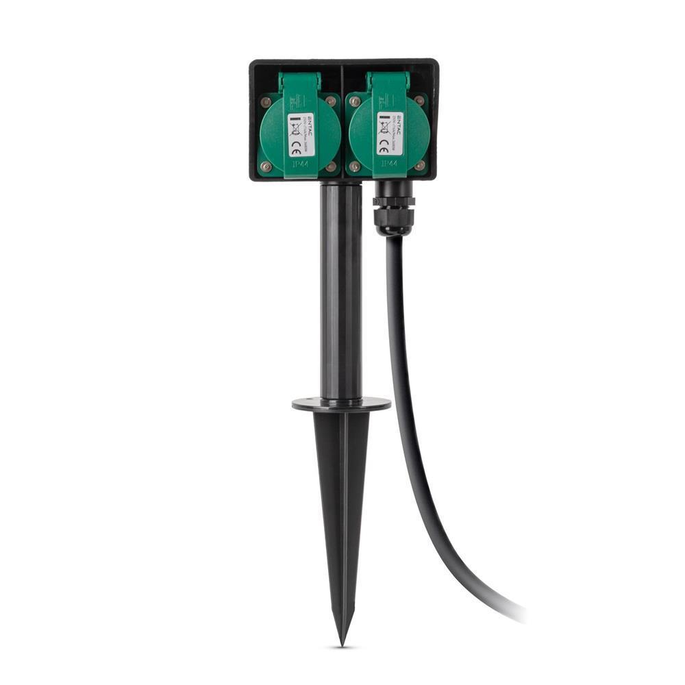 Entac Tuin-aansluitkabel O1S 2 stopcontacten 5m IP44 - Entac