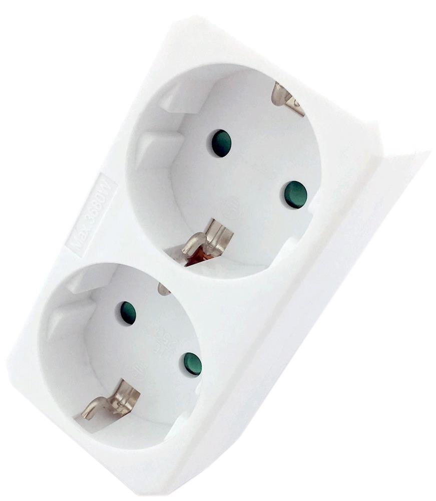Entac Power Adapter 2 prises (2 mises à la terre) - Entac